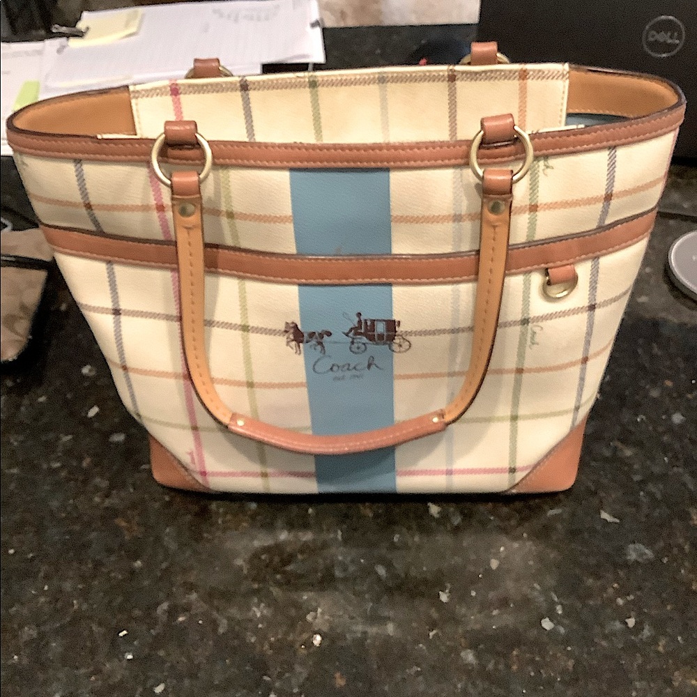 Coach tartan purse